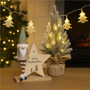 Weihnachtsdeko Set mit LED Baum, Lichterkette & Wichtel auf Holzstern – Galeriebild 1, Artikelnummer 18302