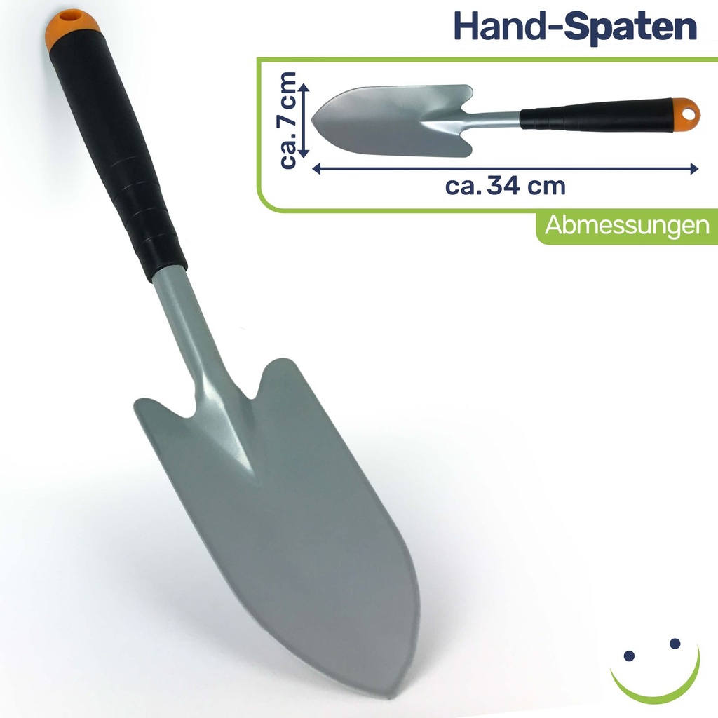 5-tlg. Gartenwerkzeug Set Harke Hacke Kralle Stahl – Galeriebild 6, Artikelnummer 17028