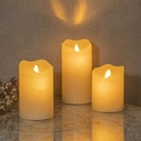 3er Set Flammenlose LED Kerzen ohne echte Flamme mit Timerfunktion – Galeriebild 1, Artikelnummer 15388