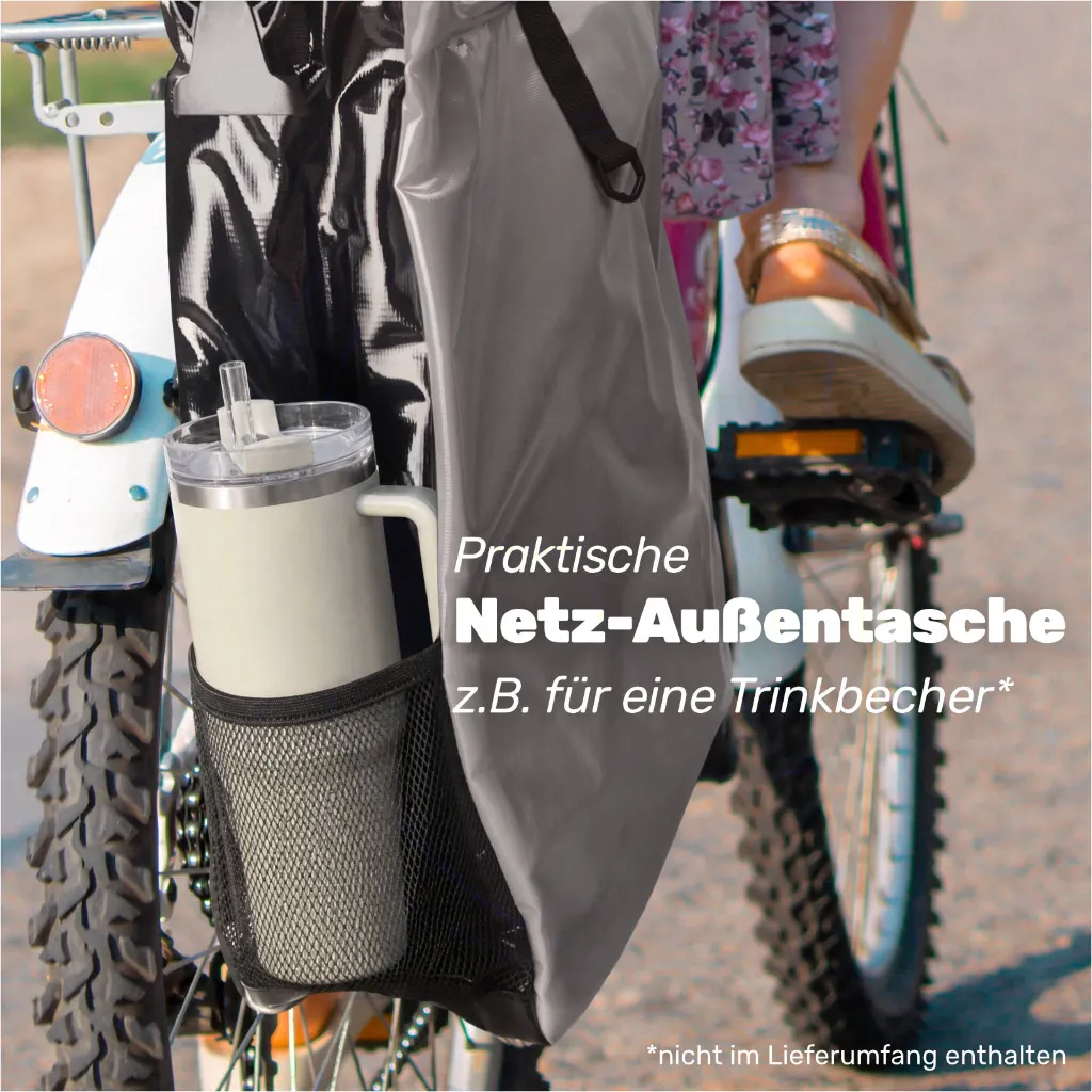 Tarpaulin-Fahrradtasche grau – Galeriebild 1, Artikelnummer 18365
