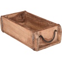 Deko Holzkiste Ziegelform aus recyceltem Holz mit Metallgriff 33x16 cm – Galeriebild 1, Artikelnummer 18213