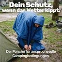 2x Regenponcho Unisex mit Kapuze blau Regencape Universalgröße – Galeriebild 8, Artikelnummer 2222