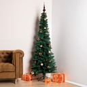 Schmaler künstlicher Weihnachtsbaum 180 cm mit Metallständer grün – Galeriebild 1, Artikelnummer 18286