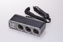 Steckdose 3fach, 12 V, 2x USB Steckplätze Auto KFZ Splitter Zigarettenanzünder – Galeriebild 1, Artikelnummer 2509