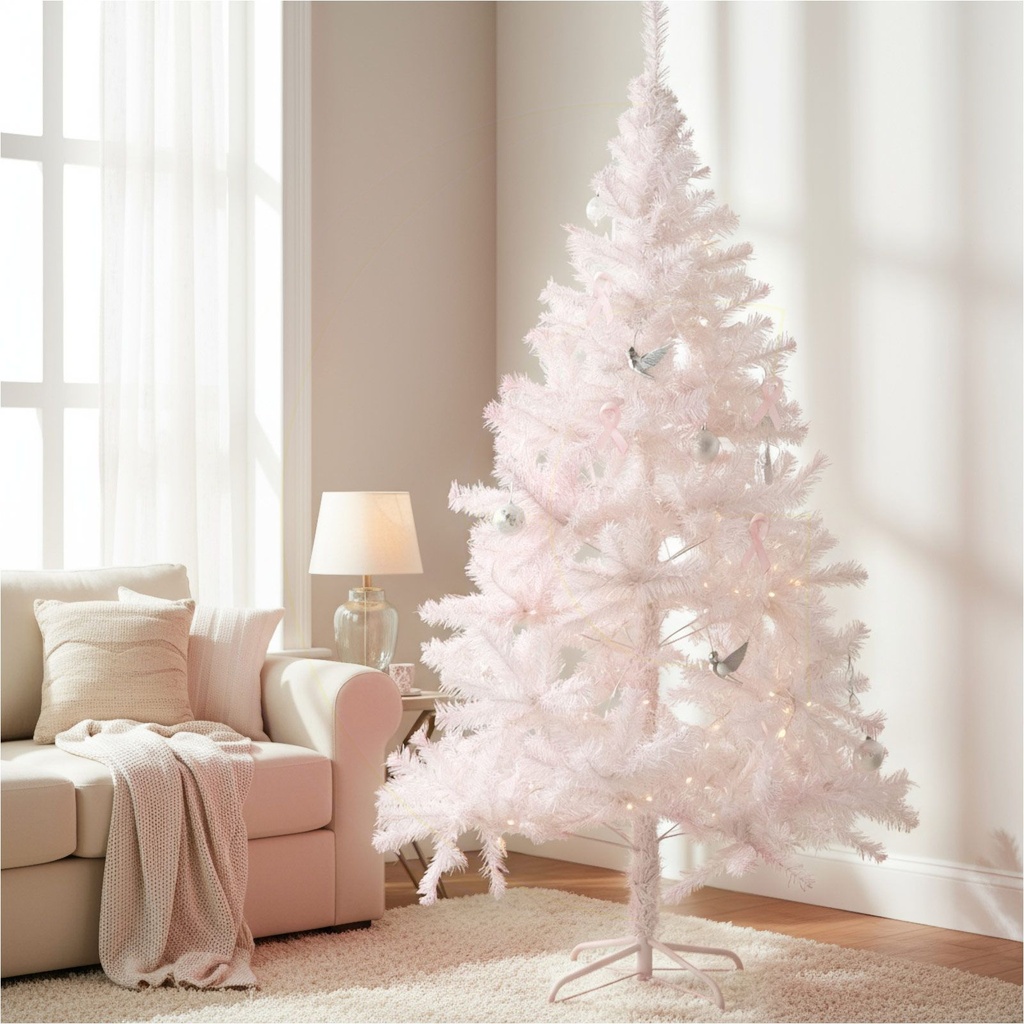 Weißer Weihnachtsbaum 180 cm künstlicher Tannenbaum 600 Zweigen – Galeriebild 12, Artikelnummer 3304