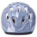 Kinder Fahrradhelm Grau glänzend Lüftungsschlitzen Kopfumfang 52–56 cm – Galeriebild 1, Artikelnummer 17884