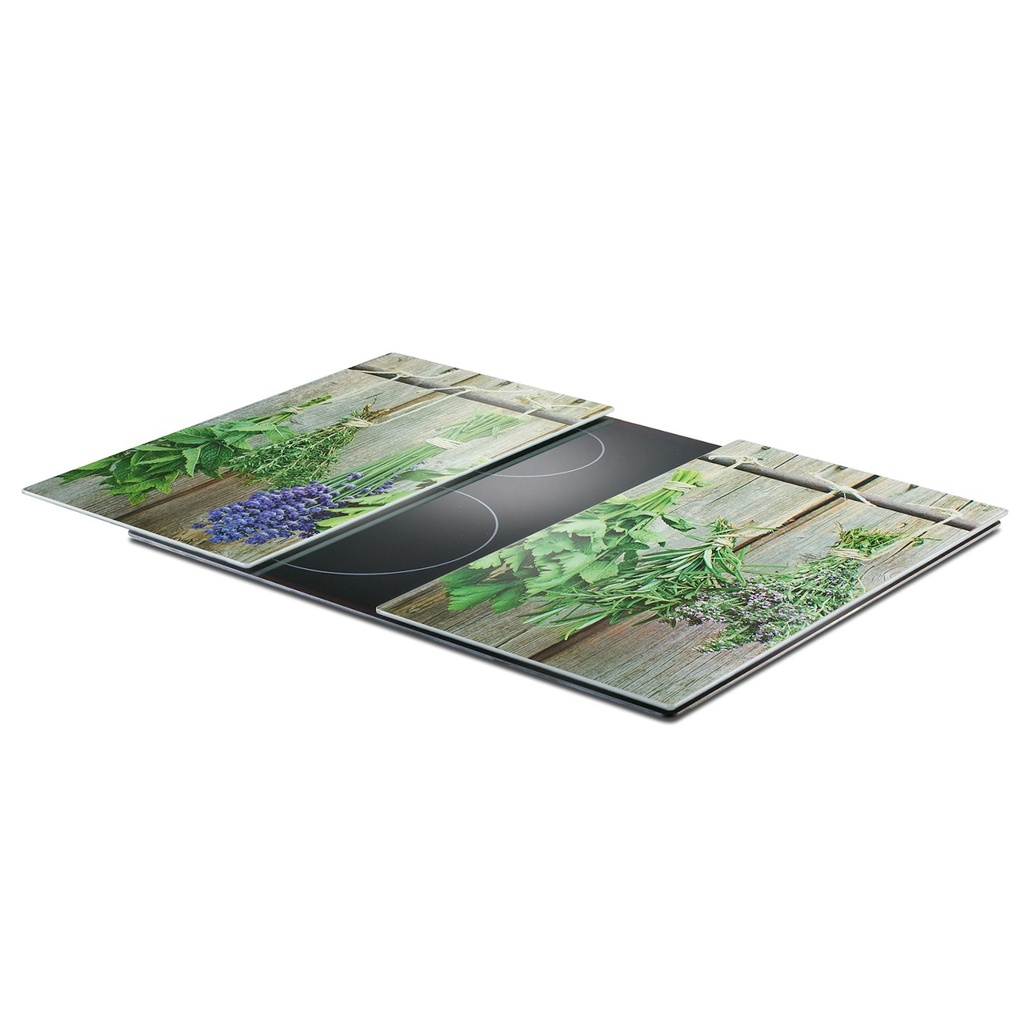 2er Set Zeller Herdabdeckplatten Kräuter – Galeriebild 1, Artikelnummer 17031