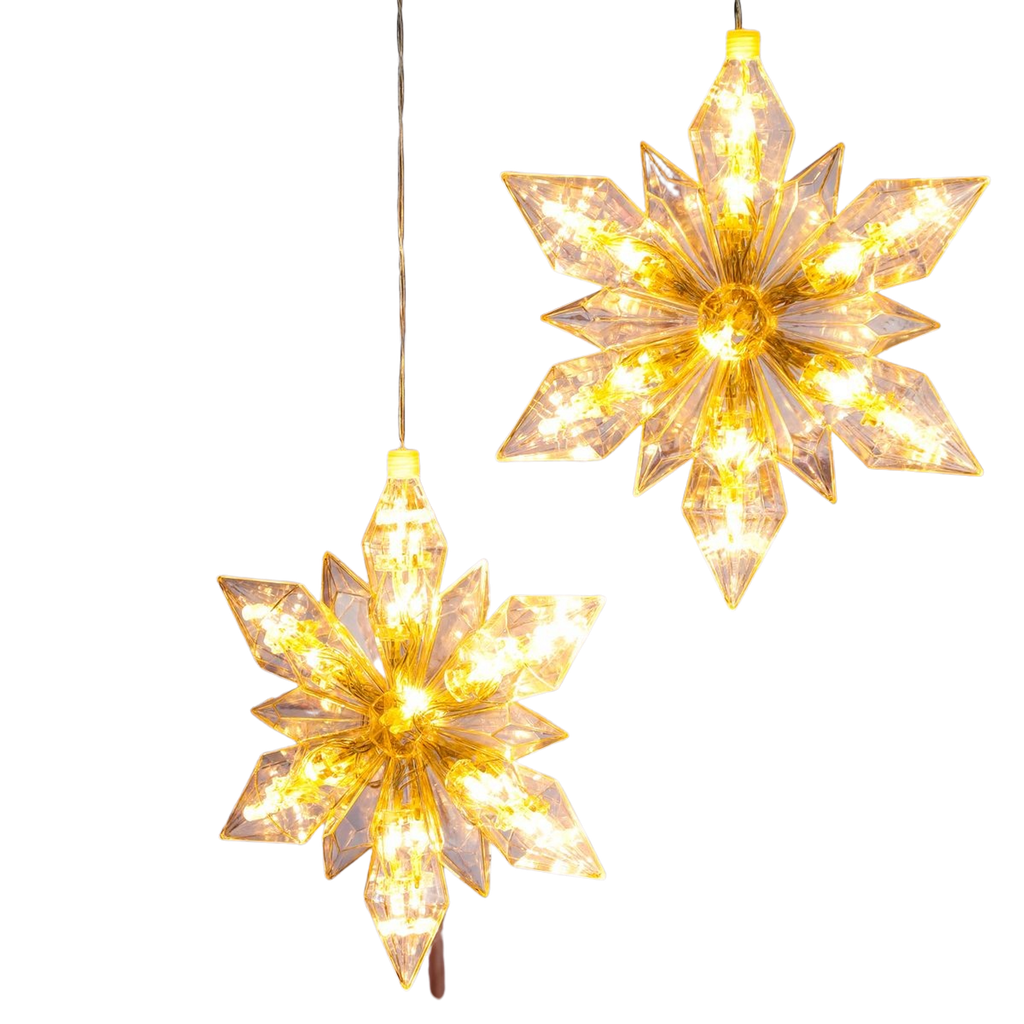 2er Set LED Weihnachtssterne Weihnachtsdekoration Christmas Stars – Galeriebild 1, Artikelnummer 16167