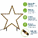 LED Gartenstecker Stern mit 150 warm weißen LEDs – Galeriebild 1, Artikelnummer 18518