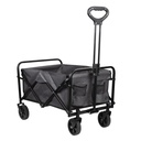 Faltbarer Bollerwagen mit Teleskopgriff, 80 kg Traglast, grau – Galeriebild 1, Artikelnummer 18020