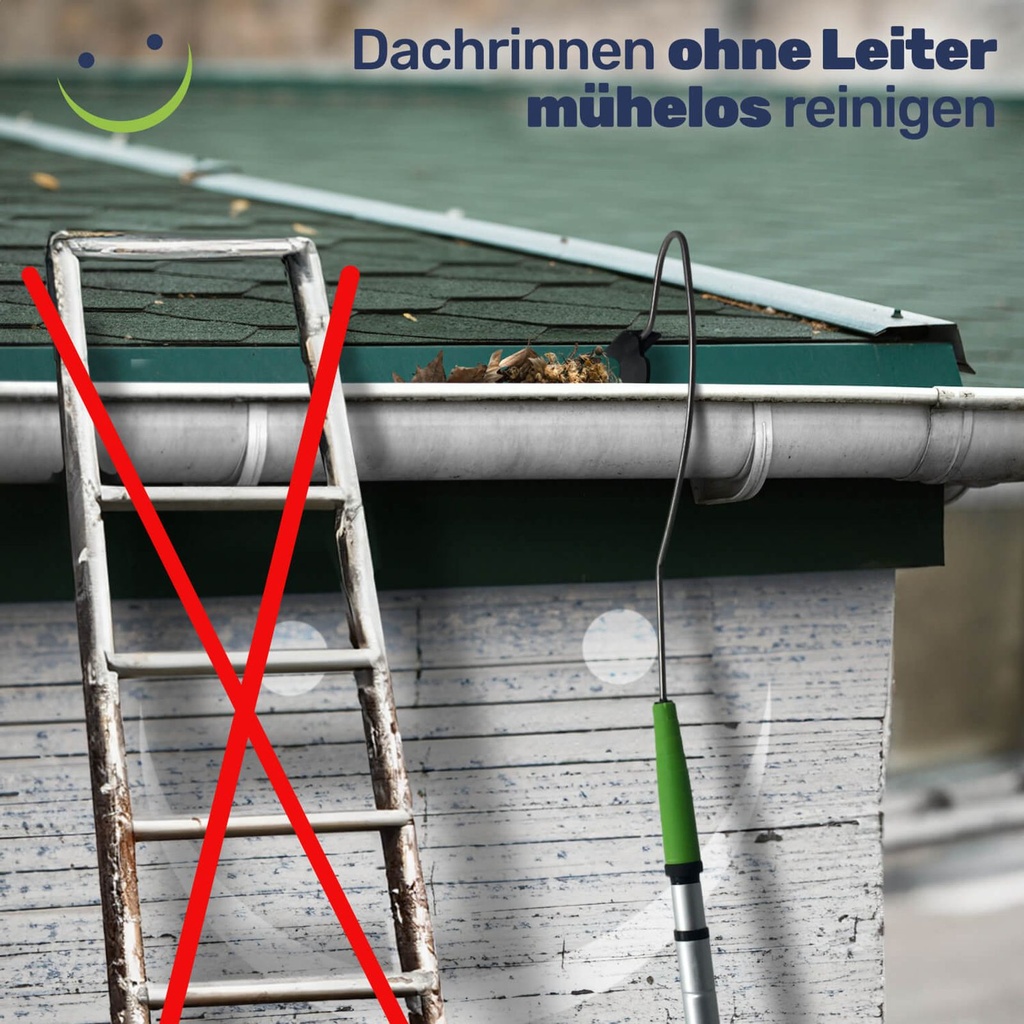 Dachrinnenreiniger mit Teleskopstiel Gesamtlänge von 252 cm – Galeriebild 4, Artikelnummer 17232