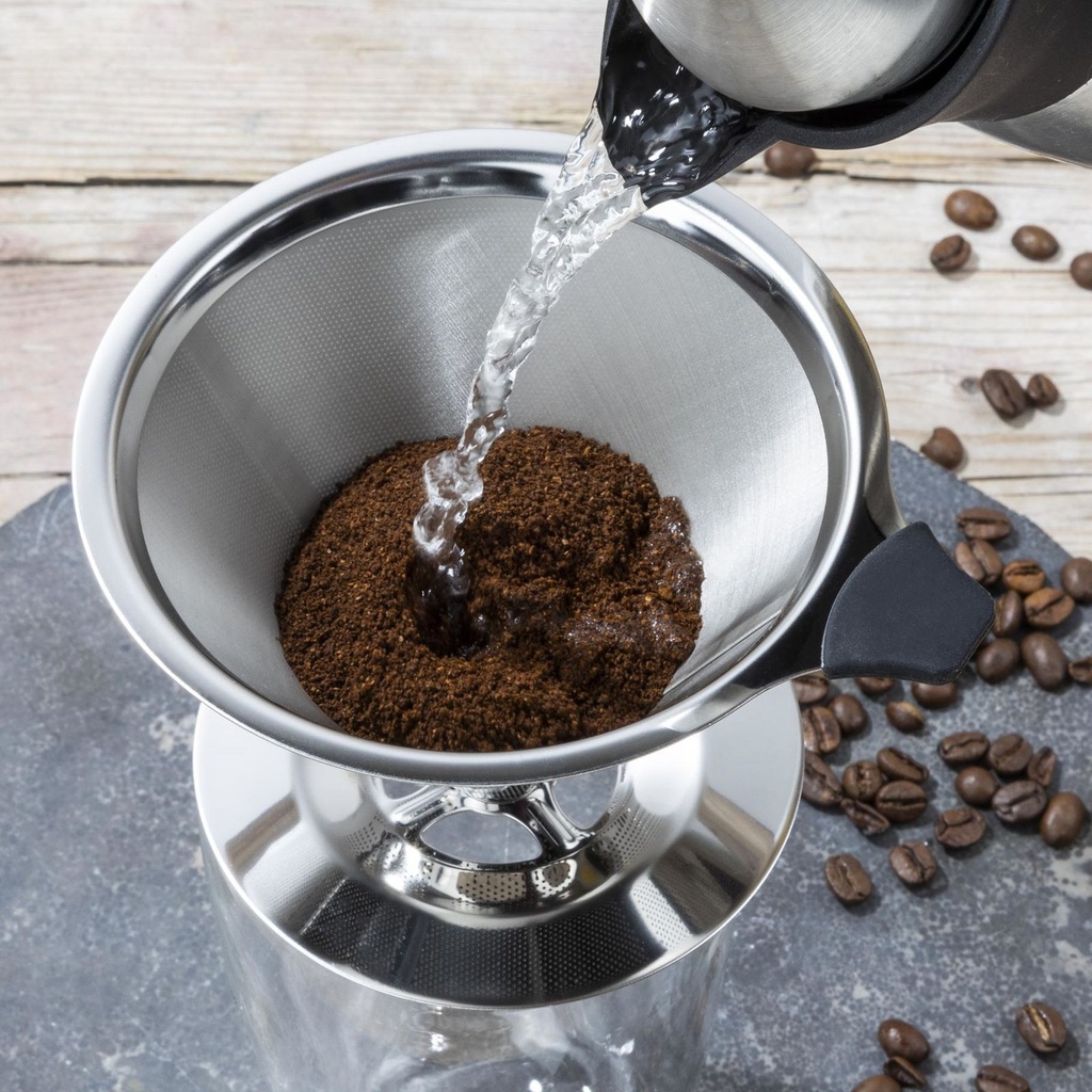 Hochwertiger Kaffeefilter aus Edelstahl für aromatischen Genuss – Galeriebild 3, Artikelnummer 17901