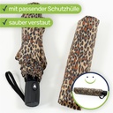 Taschenschirm Leopardenmuster Automatik 8 Streben Fiberglas 100 cm – Galeriebild 3, Artikelnummer 18145