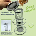 Edelstahl Vogelfutterstation wetterbeständig Vogel Futterstation – Galeriebild 4, Artikelnummer 1441