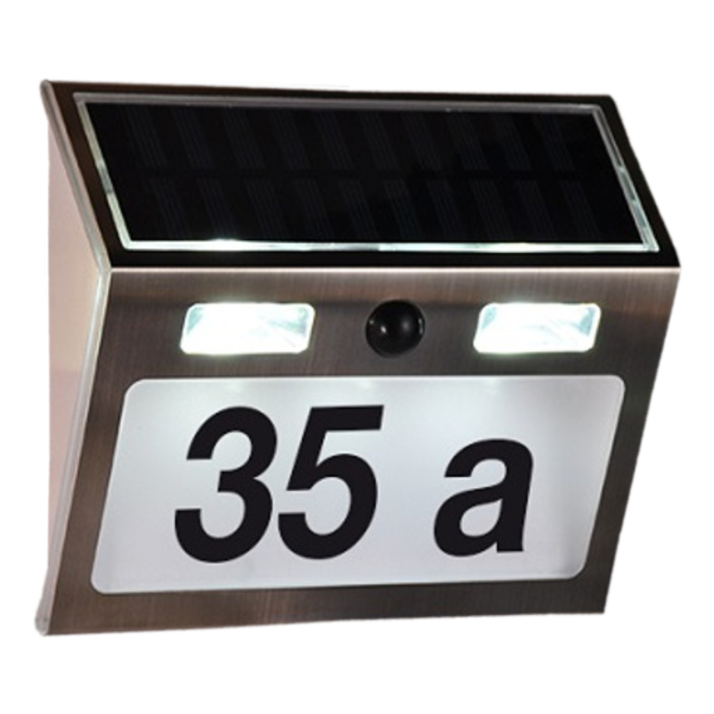 LED Solar Hausnummer Nummer mit Bewegungsmelder Bewegungssensor – Galeriebild 3, Artikelnummer 9531