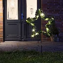 LED Stern mit Tannengirlande und Metallstab ca. 36 x 36 x 72 cm – Galeriebild 1, Artikelnummer 18516