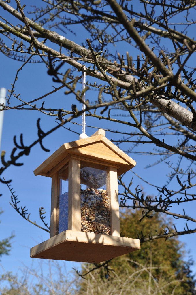 Vogelfutterhaus Holz Futterspender – Galeriebild 3, Artikelnummer 8818