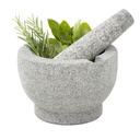 Mörser mit Stößel Reibe Zerkleinerer Gewürz Mühle aus Granit – Galeriebild 1, Artikelnummer 8725