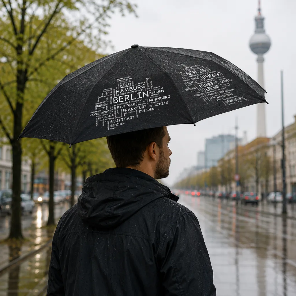 Teleskop Regenschirm Schirm Taschenschirm Städte Deutschland – Galeriebild 2, Artikelnummer 2290