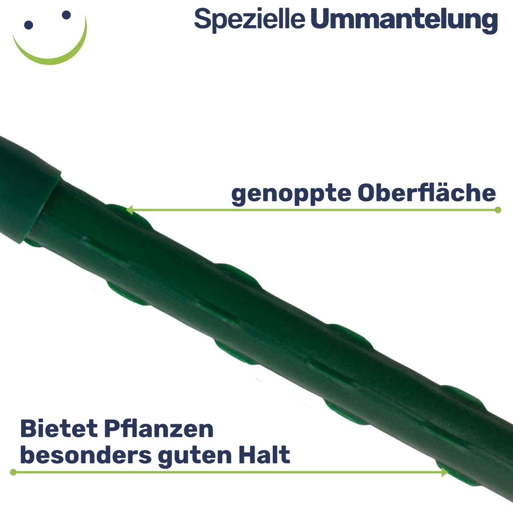 Pflanzstab Rankhilfe Stahl mit Kunststoff Ummantelung grün 120 cm – Galeriebild 3, Artikelnummer 17051