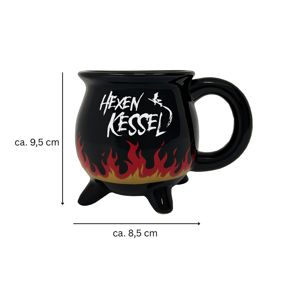Hexenkessel Becher schwarz mit Farbwechsel aus Steingut 350 ml – Galeriebild 6, Artikelnummer 18304