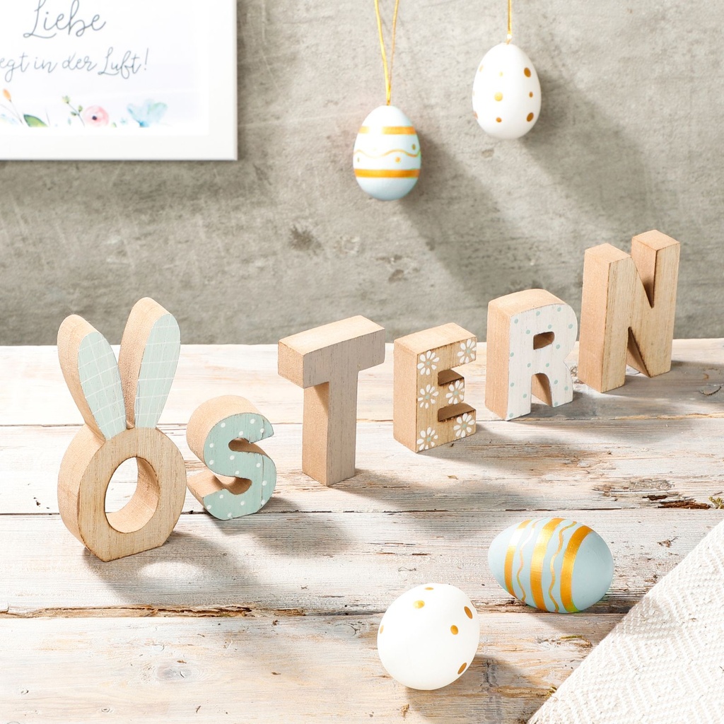 Holz "Ostern" Schriftzug, Frühlingsdeko – Galeriebild 1, Artikelnummer 15520