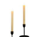 2er Set LED Stabkerzen Echtwachskerzen Batteriebetrieb ca. 25 cm Höhe Dekoration – Galeriebild 1, Artikelnummer 16037
