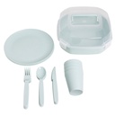Picknick-Set 21-tlg. aus Kunststoff für Camping, Garten und Ausflüge – Galeriebild 2, Artikelnummer 18104