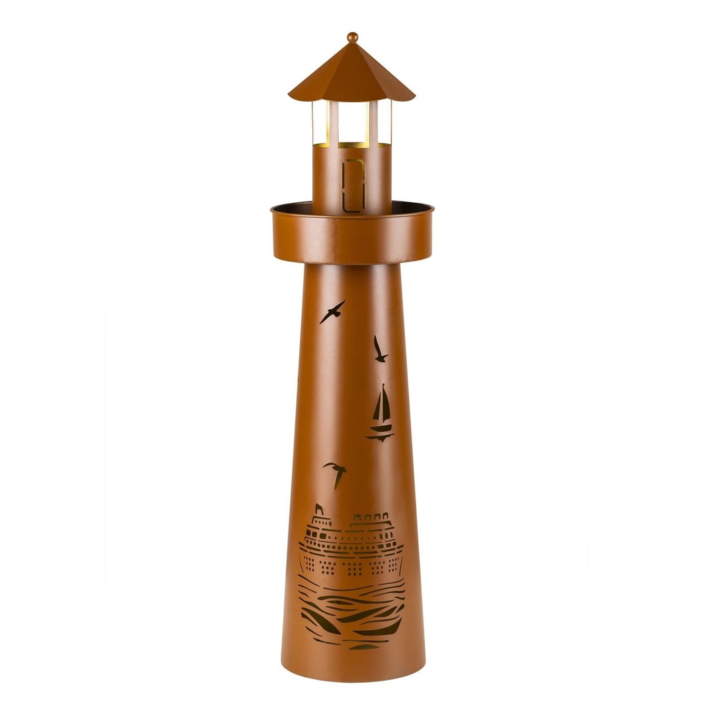 LED Leuchtturm mit Timer Maritim Dekorativ Dekosäule 80cm – Galeriebild 1, Artikelnummer 17894