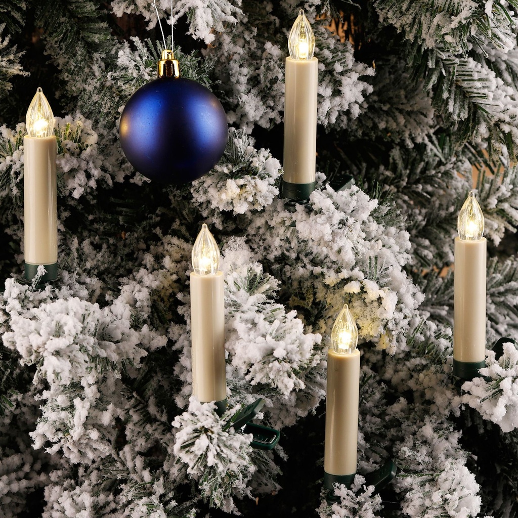 20 kabellose LED-Weihnachtskerzen Christbaumkerzen Tannenbaum Kerze – Galeriebild 1, Artikelnummer 8109