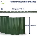 Rasenkante Kunststoff 900x15 cm – grün, witterungsbeständig – Galeriebild 5, Artikelnummer 17076