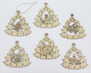 6er Set Weihnachtsbaum Schmuck Anhänger – Galeriebild 1
