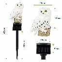 LED Solar Schneeeule Gartenstecker 45 cm mit weißer LED Gartendeko – Galeriebild 1, Artikelnummer 18533