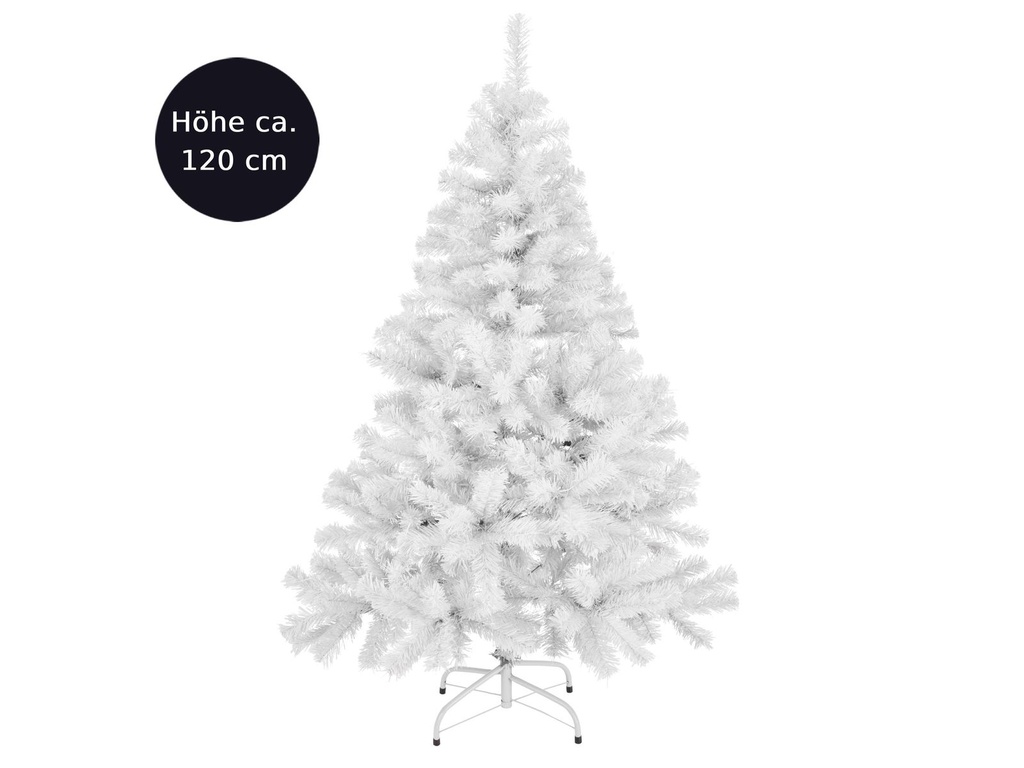Weißer Weihnachtsbaum 120 cm künstlicher Tannenbaum 300 Zweigen – Galeriebild 2, Artikelnummer 7271