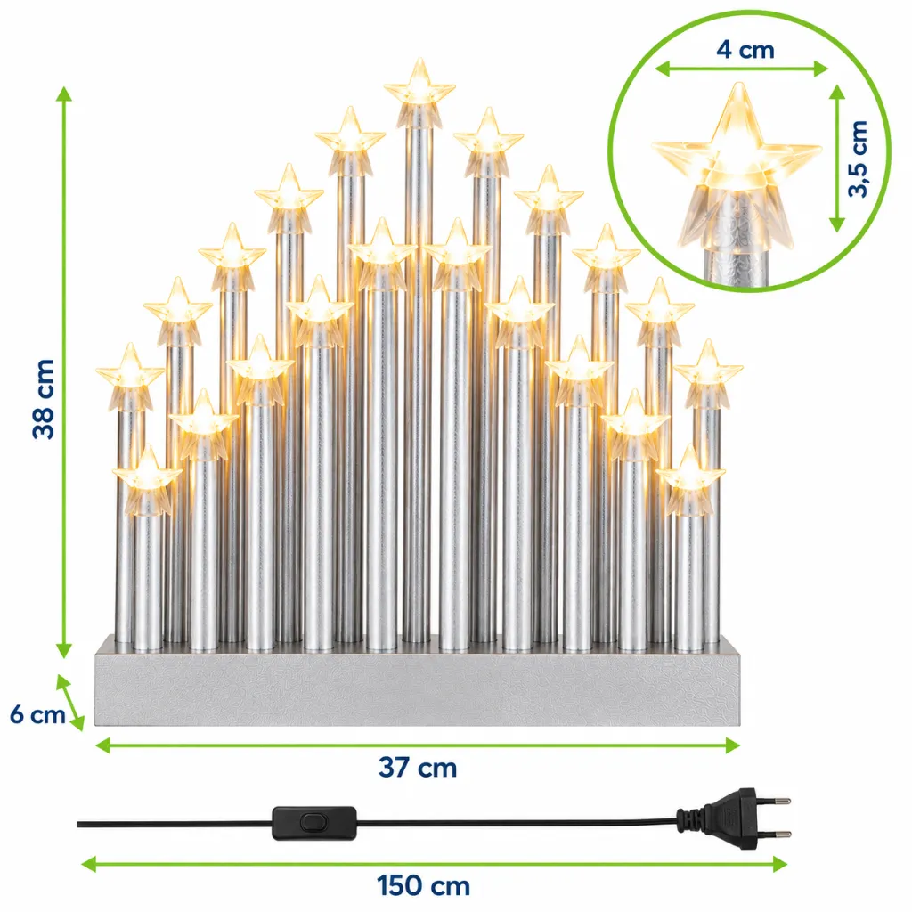 Stimmungsleuchter mit 21 LEDs mit An/Aus Schalter – Galeriebild 1, Artikelnummer 18512