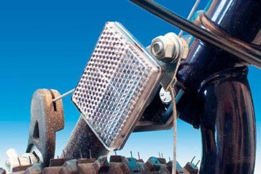 Fahrrad Katzenauge Rückstrahler Frontstrahler Reflektor in weiß – Galeriebild 1, Artikelnummer 1050