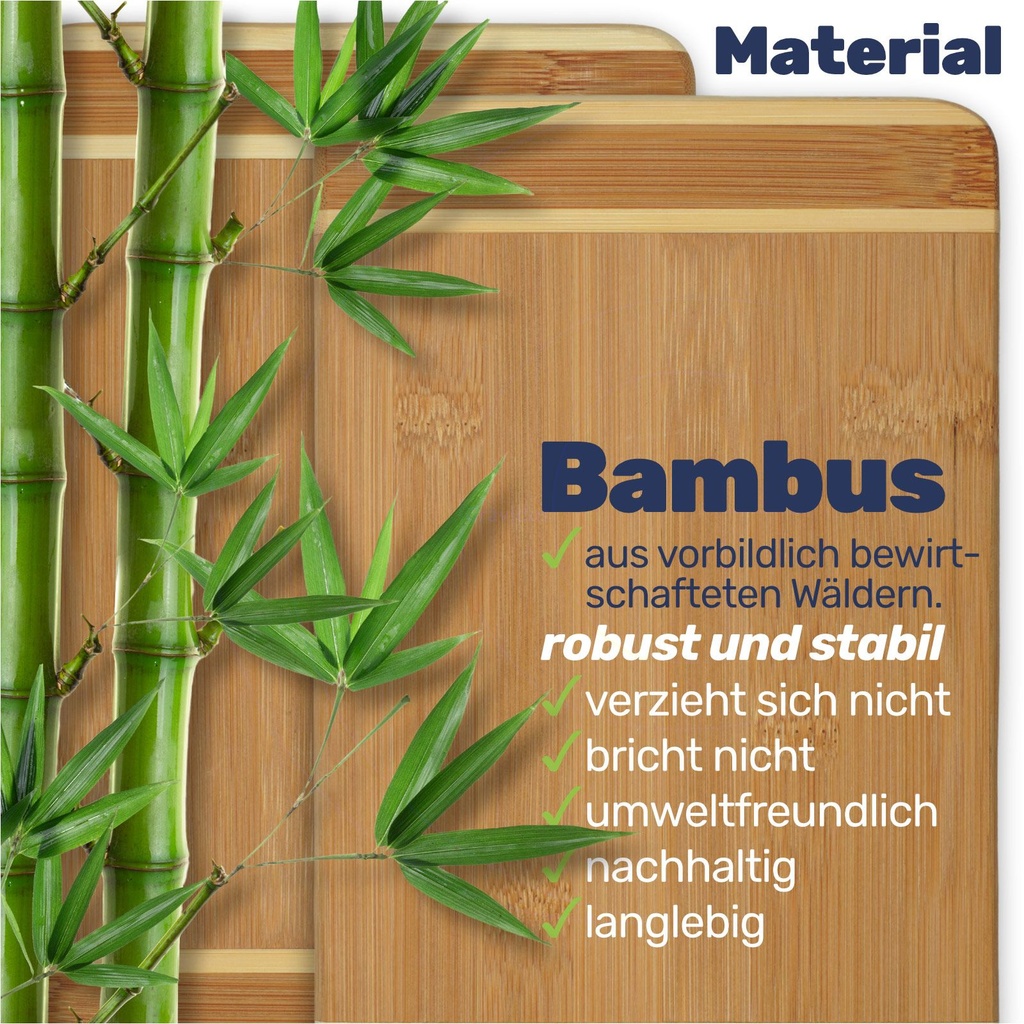 Bambus Frühstücksbrettchen Schneidebretter Set – Galeriebild 3, Artikelnummer 17293