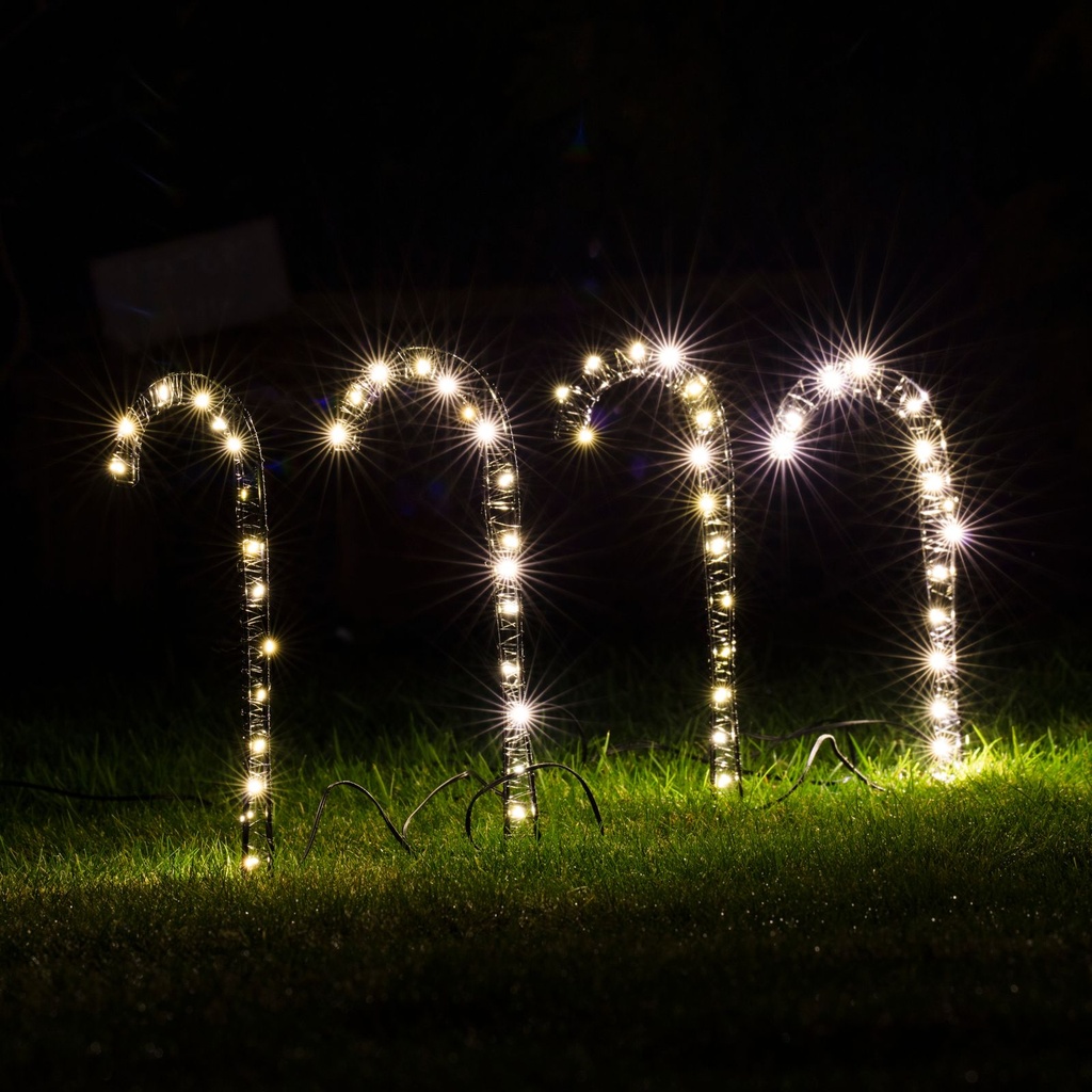 4er Set LED Zuckerstangen Gartenbeleuchtung – Galeriebild 1, Artikelnummer 15266
