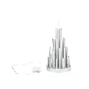Stimmungsleuchter mit 33 LED rund, silber mit Timer – Galeriebild 1, Artikelnummer 18513
