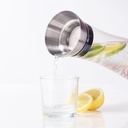 Wasserkaraffe Glaskaraffe Wasserkrug Krug Glas mit Sieb 1 Liter – Galeriebild 2, Artikelnummer 9988