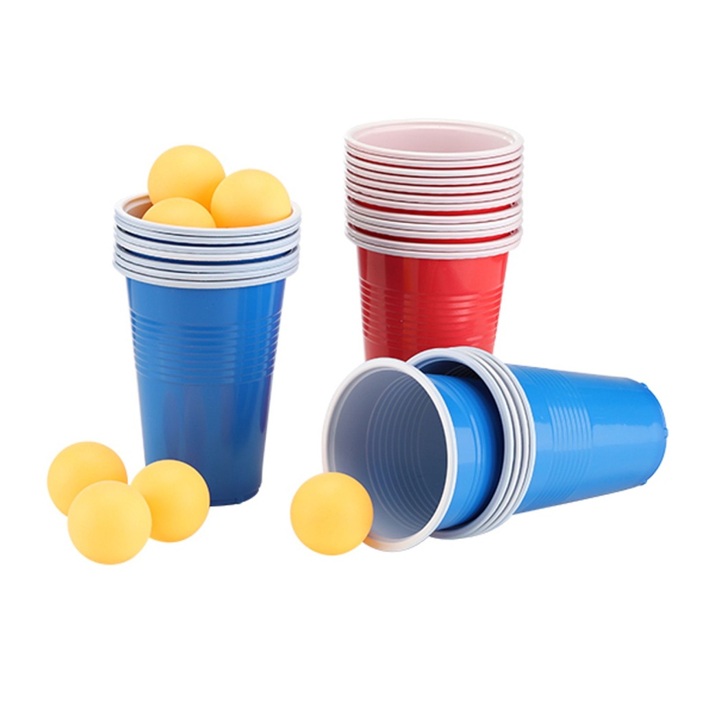48-tlg. Beer Pong Set mit Becher & Bälle