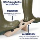 Stiefelknecht aus Buchenholz mit Gummitrittfläche und Ferseneinsatz – Galeriebild 7, Artikelnummer 1932