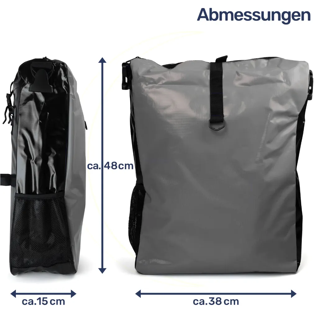 Tarpaulin-Fahrradtasche grau – Galeriebild 1, Artikelnummer 18365