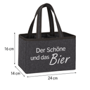 Flaschentasche Filz 6 Fächer Der Schöne und das Bier Tragetasche – Galeriebild 9, Artikelnummer 18097