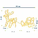 Rentier mit Schlitten mit 160 warm weißen LEDs ca. 130 x 16 x 38cm – Galeriebild 1, Artikelnummer 18511