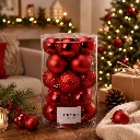 20er Weihnachtsbaum Kugeln Kunststoff – Galeriebild 1