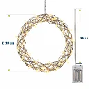 Metall Kranz mit 40 LEDs ca. Ø 30 cm – Galeriebild 1, Artikelnummer 18521