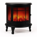 LED Deko Kamin Nostalgie Tischkamin Schwarz ca. 30,5 x 16 x 35,5 cm