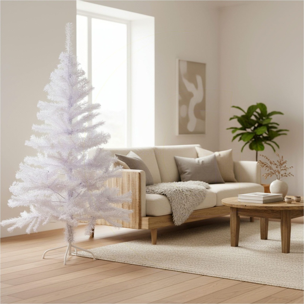 Weißer Weihnachtsbaum 150 cm künstlicher Tannenbaum 400 Spitzen – Galeriebild 2, Artikelnummer 3303