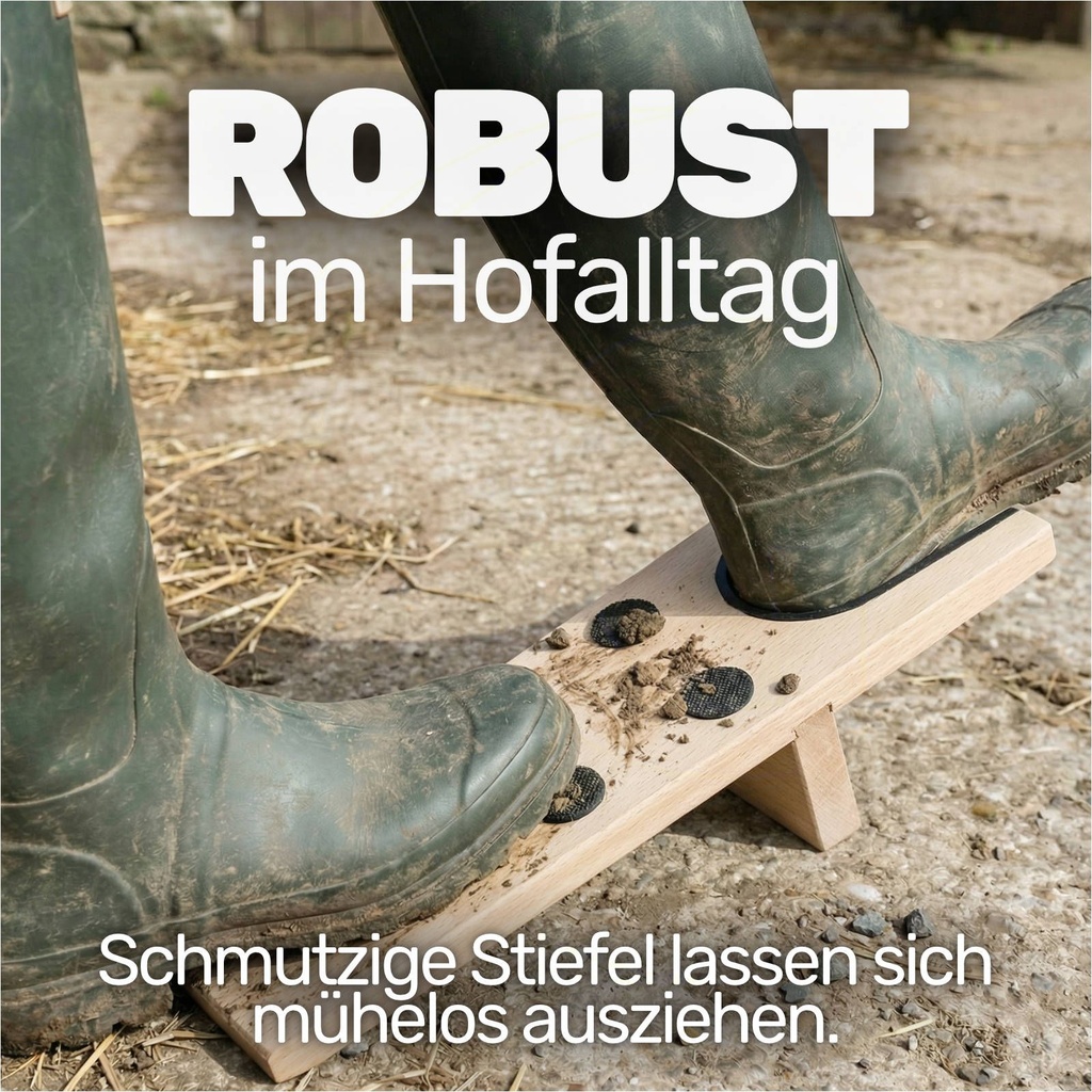 Stiefelknecht aus Buchenholz mit Gummitrittfläche und Ferseneinsatz – Galeriebild 5, Artikelnummer 1932